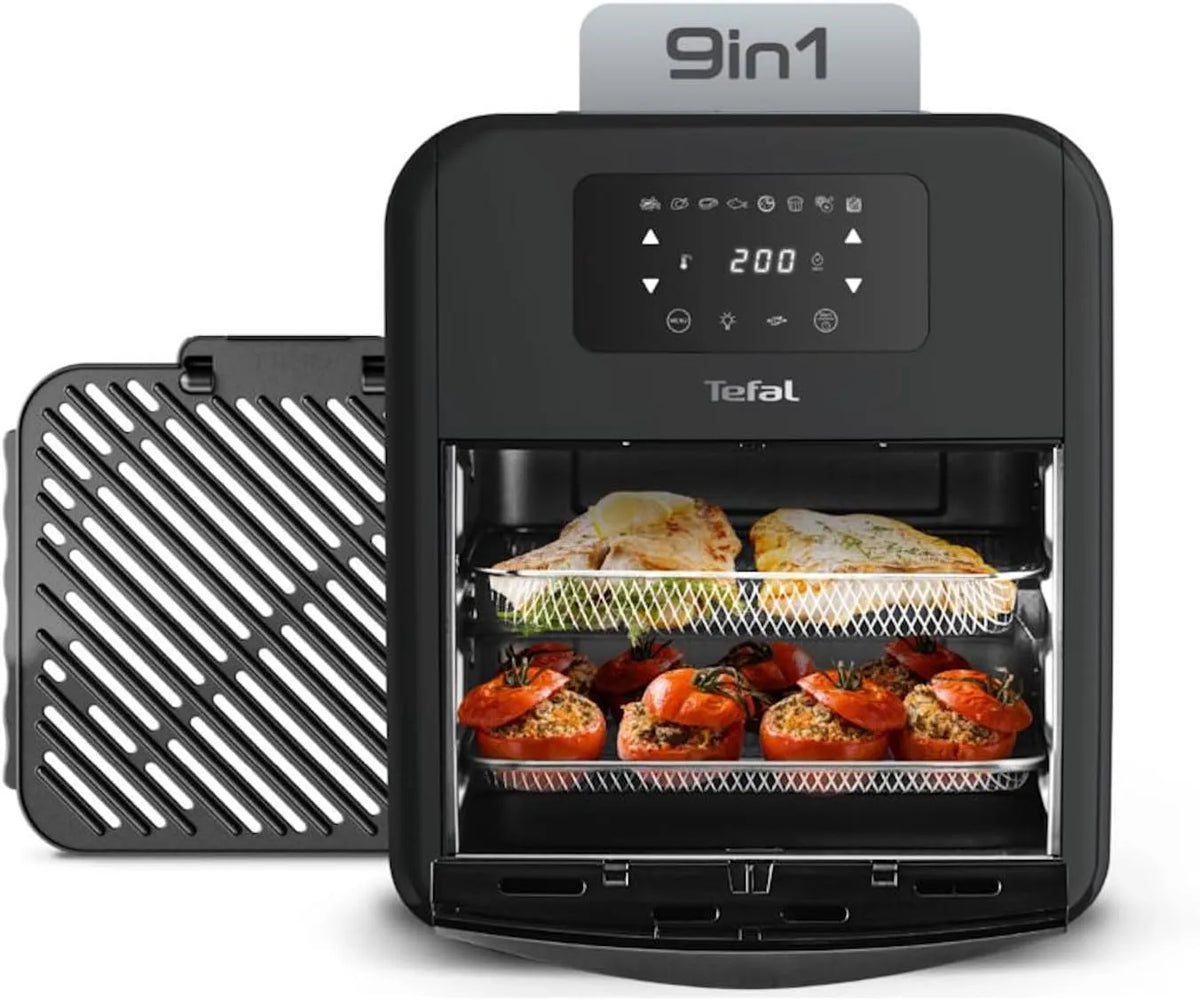 Tefal Heißluftfritteuse FW5018, Easy Fry Oven & Grill 9-in-1, Fassungsvermögen 11 L für 6 Portionen, 7 Zubehörteile, 8 Betriebsprogramme