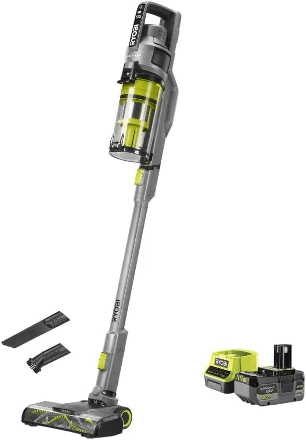 Ryobi Akku-Staubsauger RYOBI 18 V RSVS18BL-1C40G, inklusive. 4,0 Ah Akku und 2,0 A Ladegerät, 90 AW Saugleistung, Anthrazit, bürstenloser Motor
