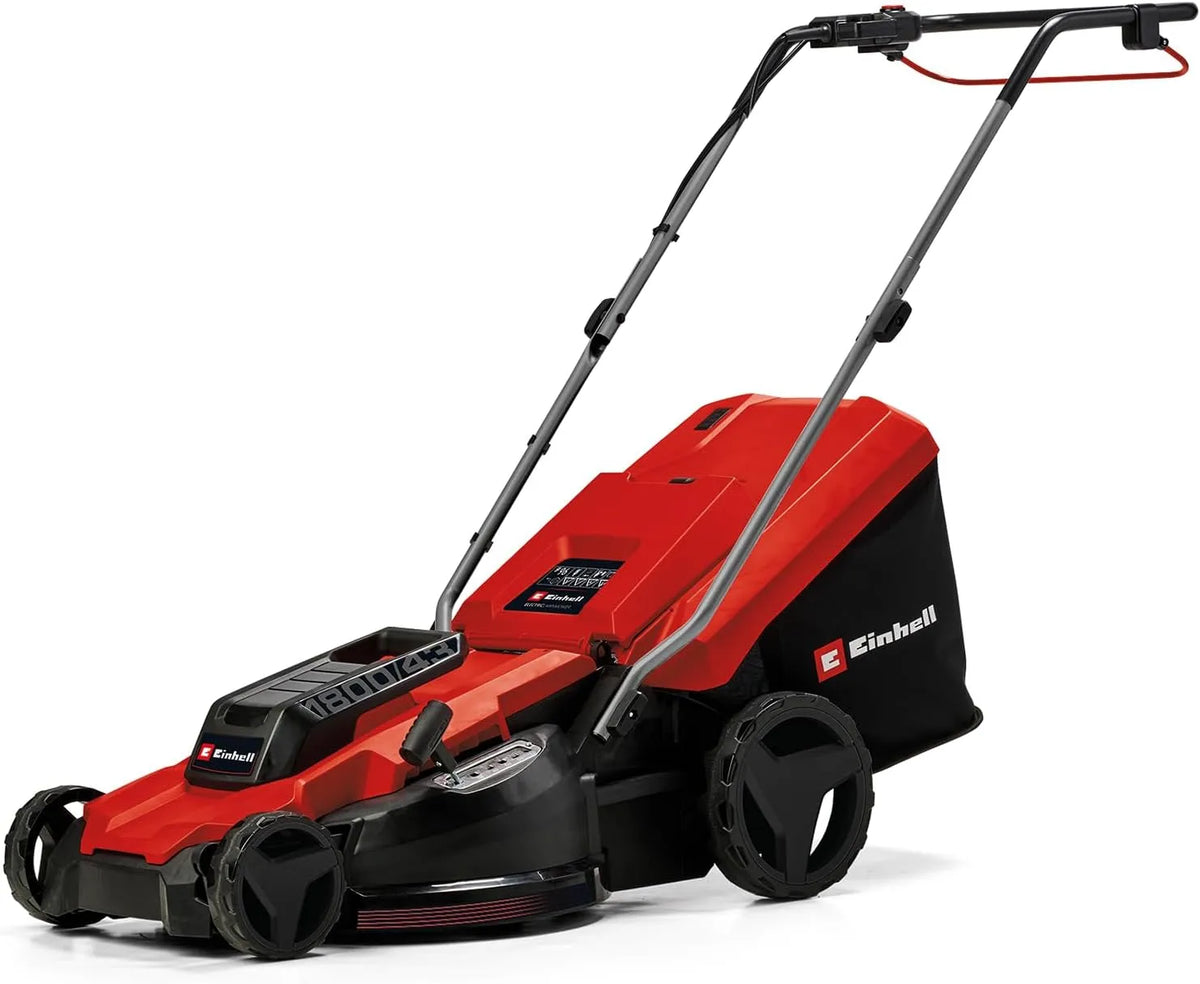 Einhell Rasenmäher GC-EM 1800, Elektro /43, 1.800 W, 43 cm Schnittbreite, Fassungsvermögen 50 L Fangkorb, bis 800 m²