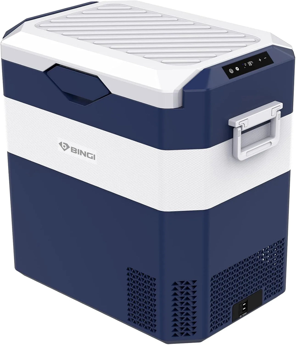 Kompressor BINGI, Kühlbox 42L Tragbarer Auto-Kühlschrank 12/24V DC und 230V AC Mini Gefrierschrank für Auto, 15℃ bis -18℃, LKW, Camping