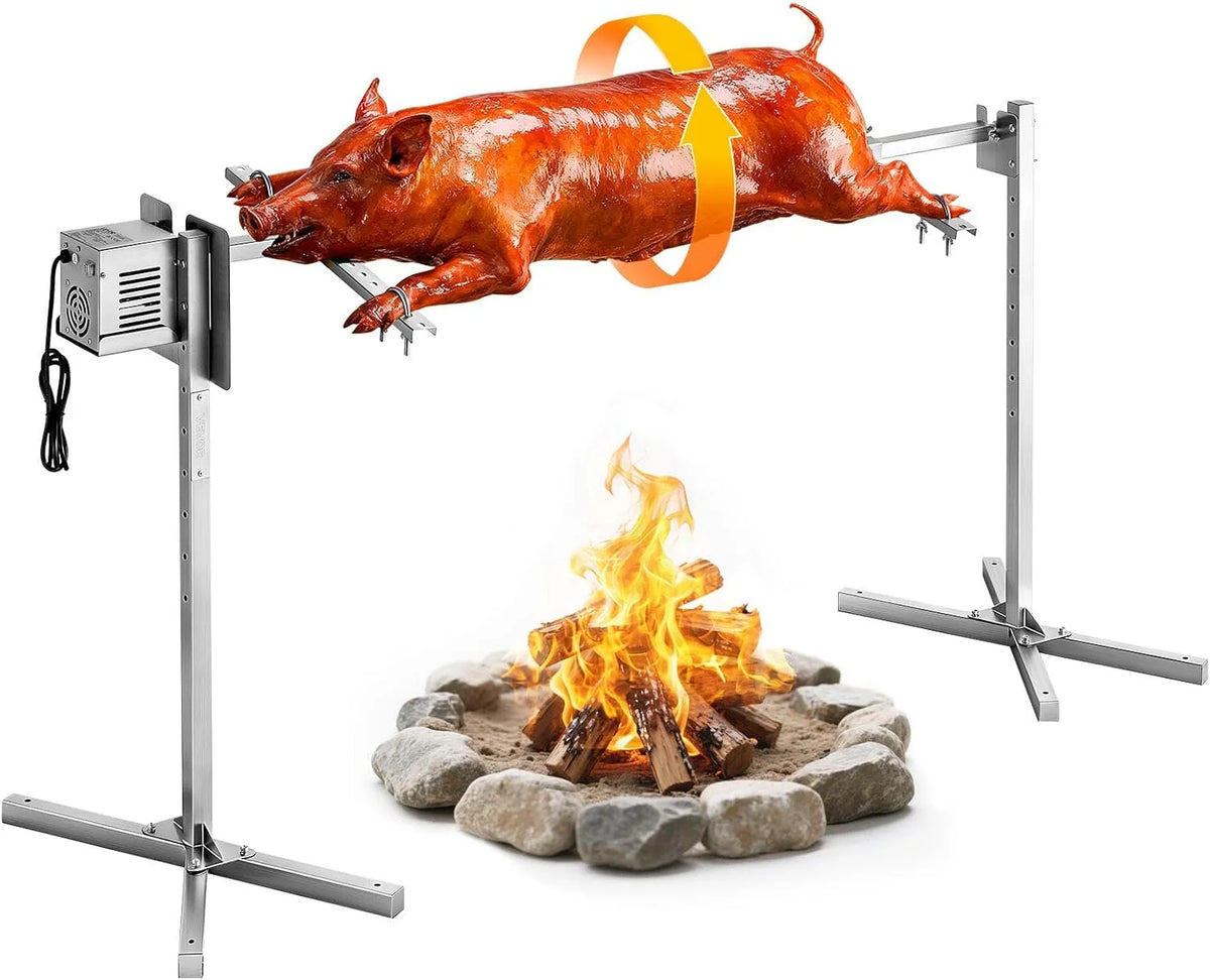 Vevor Grill 1422 AC 220, Spanferkelgrill Lammgrill Spießbratengrill,4 mm Rotisserie -240 V, Leistung 38 W Motor Grillset für Partys