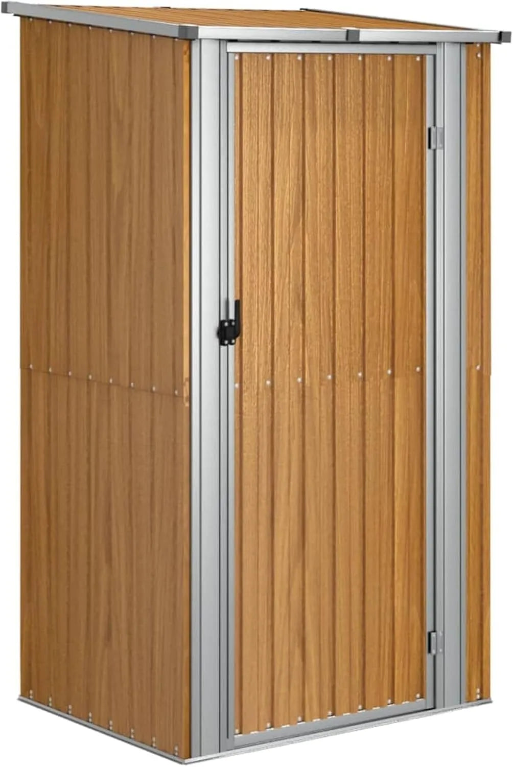 Gartenhaus Braun 150902, Gecheer 118,5x97x209,5 cm Verzinkter Stahl, Geräteschuppen Fahrradschuppen für Hinterhof Terrasse Rasen