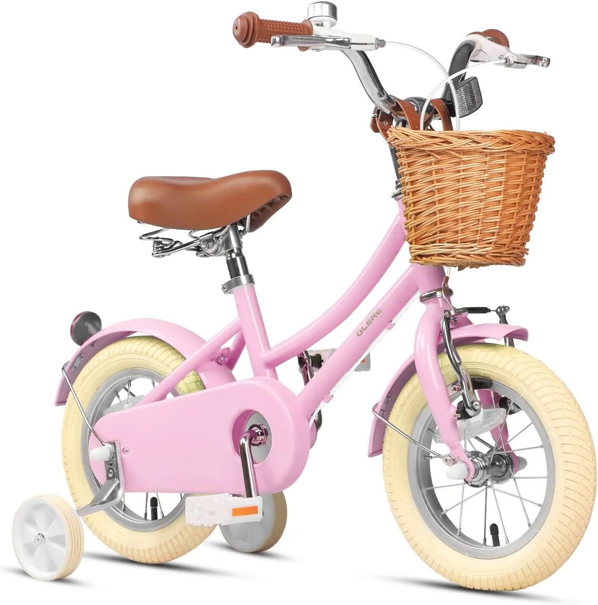 Fahrrad, Glerc 12-20 Zoll Kinderfahrrad mit Korb, für Jungen und Mädchen im Alter von 3 bis 12 Jahren, mit Klingel und Stützrädern, erhältlich.