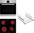 Kochfeld PV520, Breite 60cm, Multifunktions-Umluftherd mit 5 Funktionen, Backauszug mit 2 Ebenen, Hydrolyse-Reinigungsfunktion, Glaskeramik