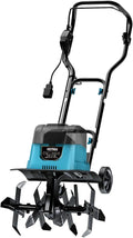 Makita Motorhacke, Leistung 1600W Bürstenloser Elektro, 36cm Arbeitsbreite, Ohne Akku, Doppelte Stützräder, Akku Gartenfräse für 18V Akku