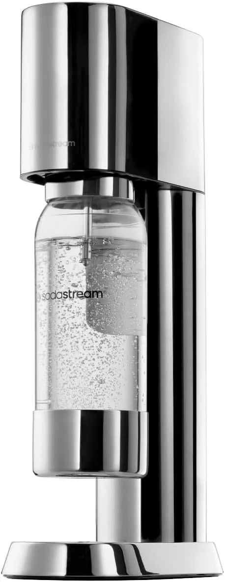 Wassersprudler Modell CO2-Wechsel-System SodaStream enso, Einfaches, inklusive. 1 L BPA-freie Flasche & Reinigungstuch, Silber