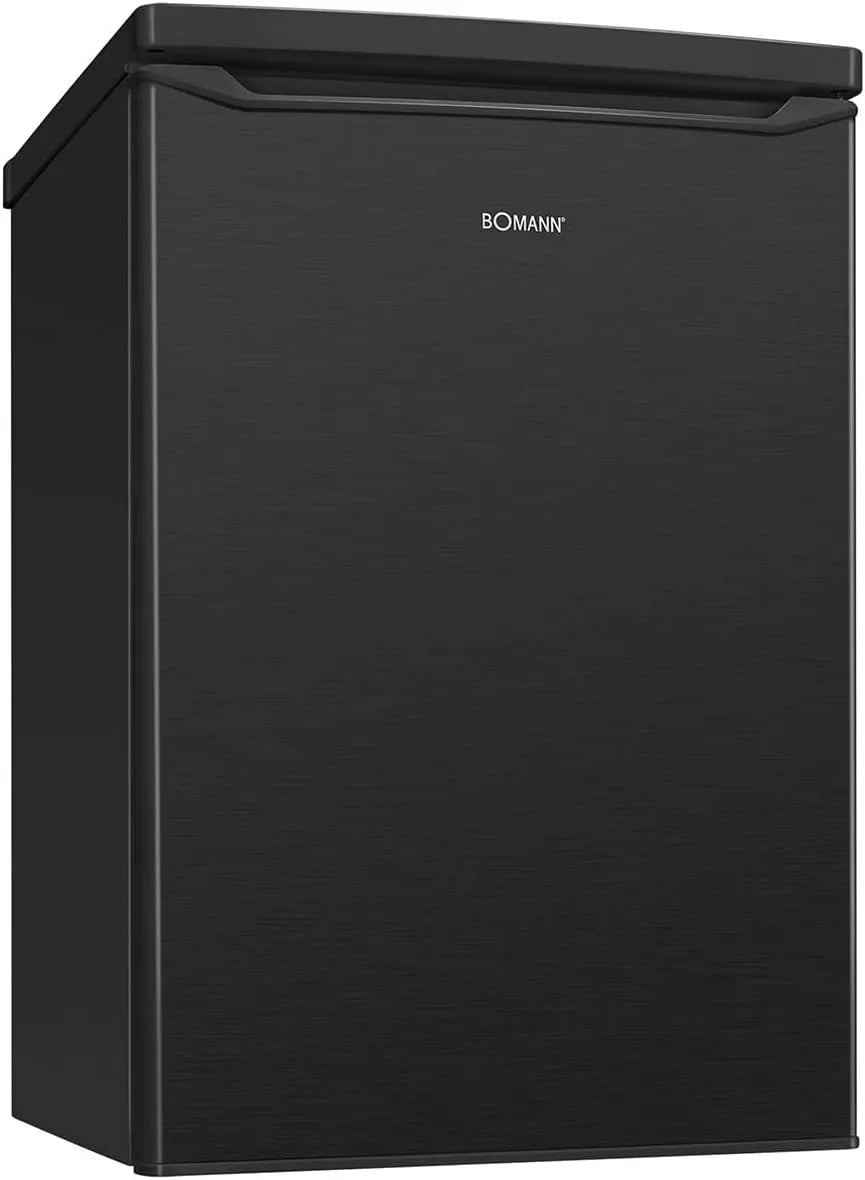 Bomann Kühlschrank 4-Sterne-Gefrierfach KS 7251, 2 Ablagen, energieeffizient, Obst- & Gemüsefach, in Schwarz, Fassungsvermögen 109 Liter