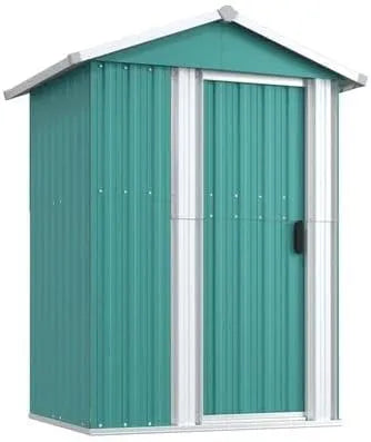 Geräteschuppen, Gartenhaus, Grün 126x97,5x177 cm Verzinkter Stahl, Fahrradunterstand, Gartenhütte, Gartenhäuser, Lagerschuppen