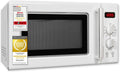 Exquisit Mikrowelle RMW720-3GDIG, Retro 700 Watt, 25,5 cm Drehteller, 1000 Watt Grill, Fassungsvermögen 20L, Fassungsvermögen 5 Leistungsstufen, Timer