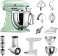 KitchenAid Küchenmaschine 5KSM175PSEPT, Pistazie, Artisan Starter Paket inklusive. Gemüseschneider Fleischwolf und vielem Zubehör