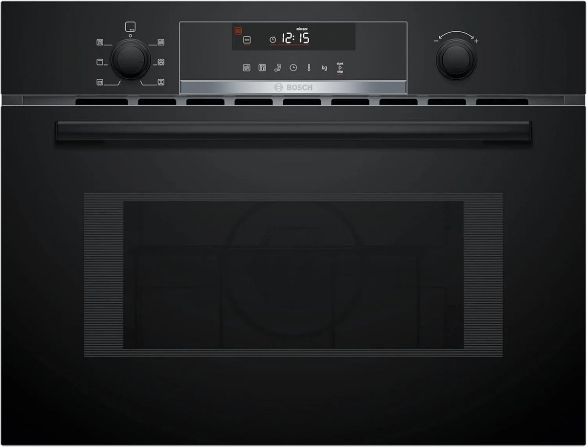 Bosch Mikrowelle CMA585GB1, Maße 60 x 45cm, Leistung 900W, LED-Touchdisplay, in Schwarz, Serie 6 Einbau mit Heißluft und Grill