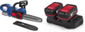 Güde Akku Kettensäge KS 18 21000 3040, 24 cm Schnittlänge, Akkupack Starter-Kit LGAP 2-18, 2 x 4,0 Ah Akkupack und 3 A Doppelladegerät, min
