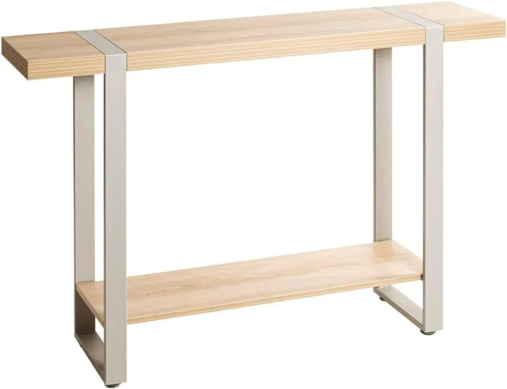 Eiche Natur HAKU Konsole, Metall, Style: Modern, Maße: B 120 x H 82 x T 30 cm, Kaschmirgrau, Spanplatte