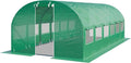 Gewächshaus TOOLPORT Foliengewächshaus, 3x6m stabil & langlebig mit Fenster, reißfeste PE Plane 180g, m² grün transparent