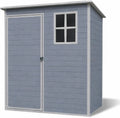 Gartenhaus, Geräteschuppen witterungsbeständig 154 x 92 x 186 cm, Farbe Grau, Lönneberga 1,5m² Kunststoff, Polypropylen, B x T x H