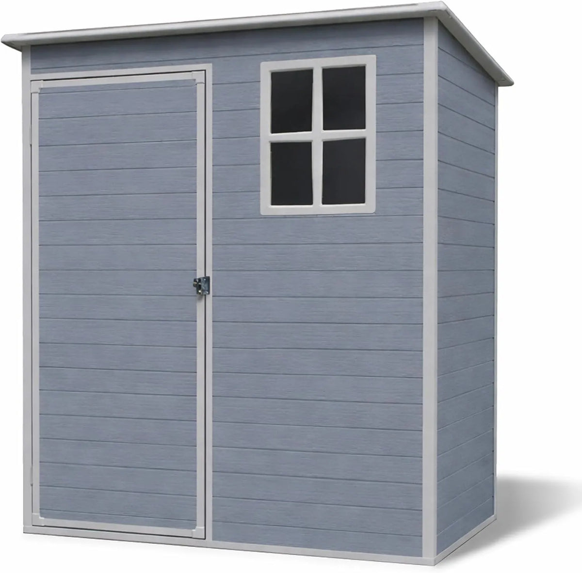 Gartenhaus, Geräteschuppen witterungsbeständig 154 x 92 x 186 cm, Farbe Grau, Lönneberga 1,5m² Kunststoff, Polypropylen, B x T x H