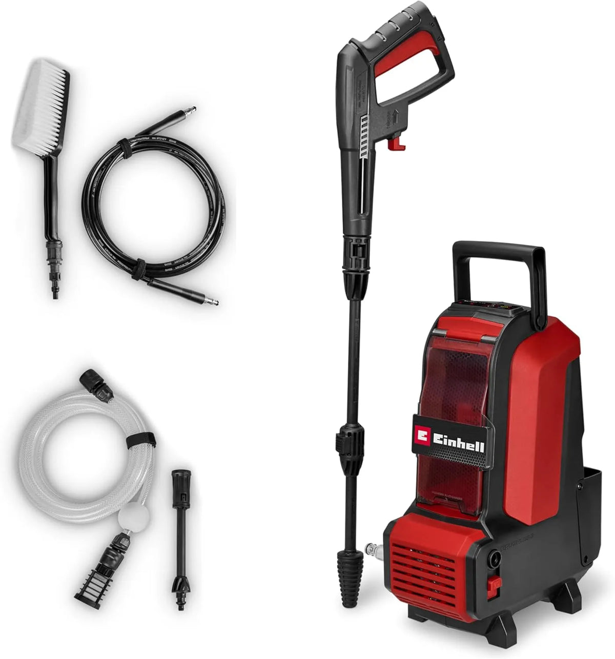 Einhell Hochdruckreiniger, Spannung 36 V, 270 L/h, 5 m Saugschlauch, Waschbürste, ohne Akkus, Akku HYPRESSO 36/105 Power X-Change, 105 bar, Lanze