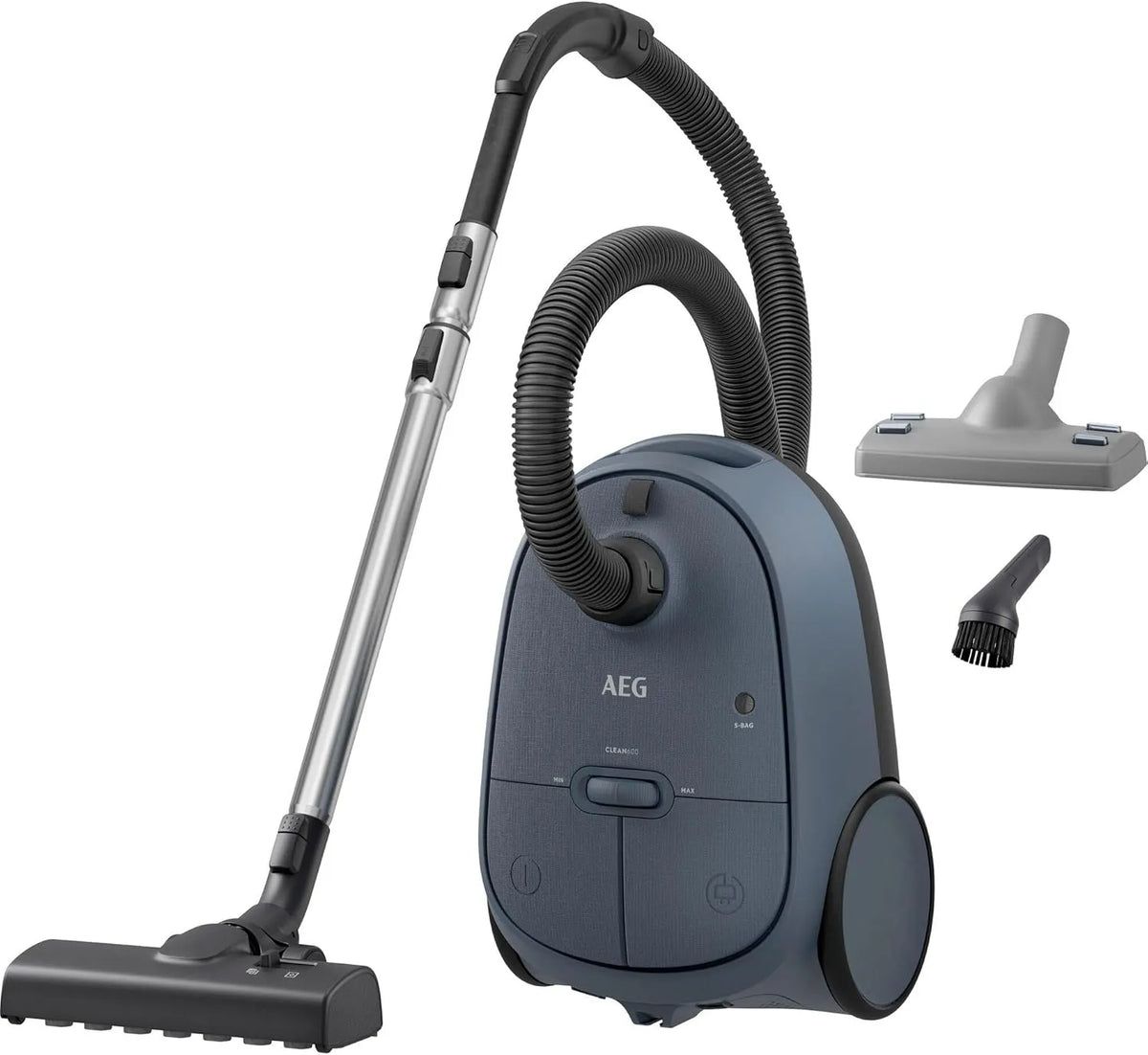 AEG Staubsauger CLEAN 6000 AB61C2DBS, Leistung 850 W, 55 % Recyclingkunststoff, 12 m Aktionsradius, mit Beutel, Hohe Saugleistung, Blau