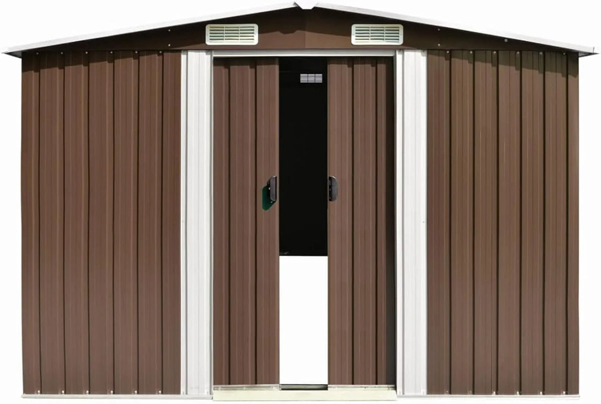 Braun Gerätehaus Model143347, 257x392x181 cm Metall Gartenhütte