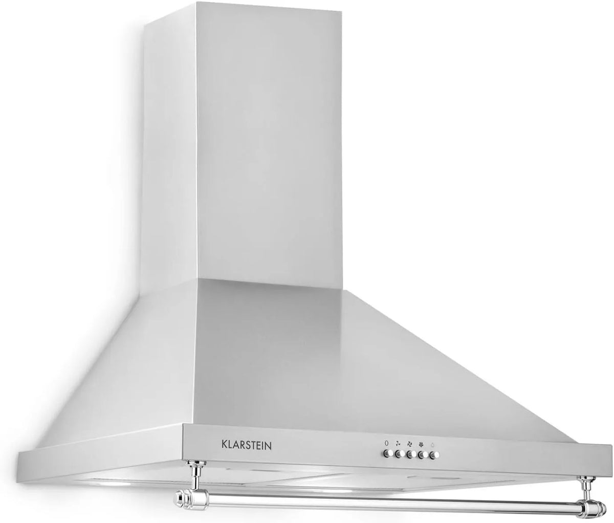 Klarstein Dunstabzugshaube, Kaminhaube mit max. Abluftleistung: 610 m³/h, Breite: 60 cm, 3 Stufen, Fassungsvermögen 3 Leistungsstufen, Umluft