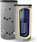 Warmwasserspeicher Standspeicher Boiler Kombispeicher kombinierter, mit 1 Wärmetauscher in der Größe 300 L Liter und 3-9 kW Elektroheizstab