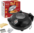 Modell 4-Min-Pizza Pizzaofen elektrisch, Leistung 1200W Pizzabäcker in, inklusive. Pizzaschaber & Pizzaschieber, Max 420℃ Pizzaofen mit 5 Garstufen