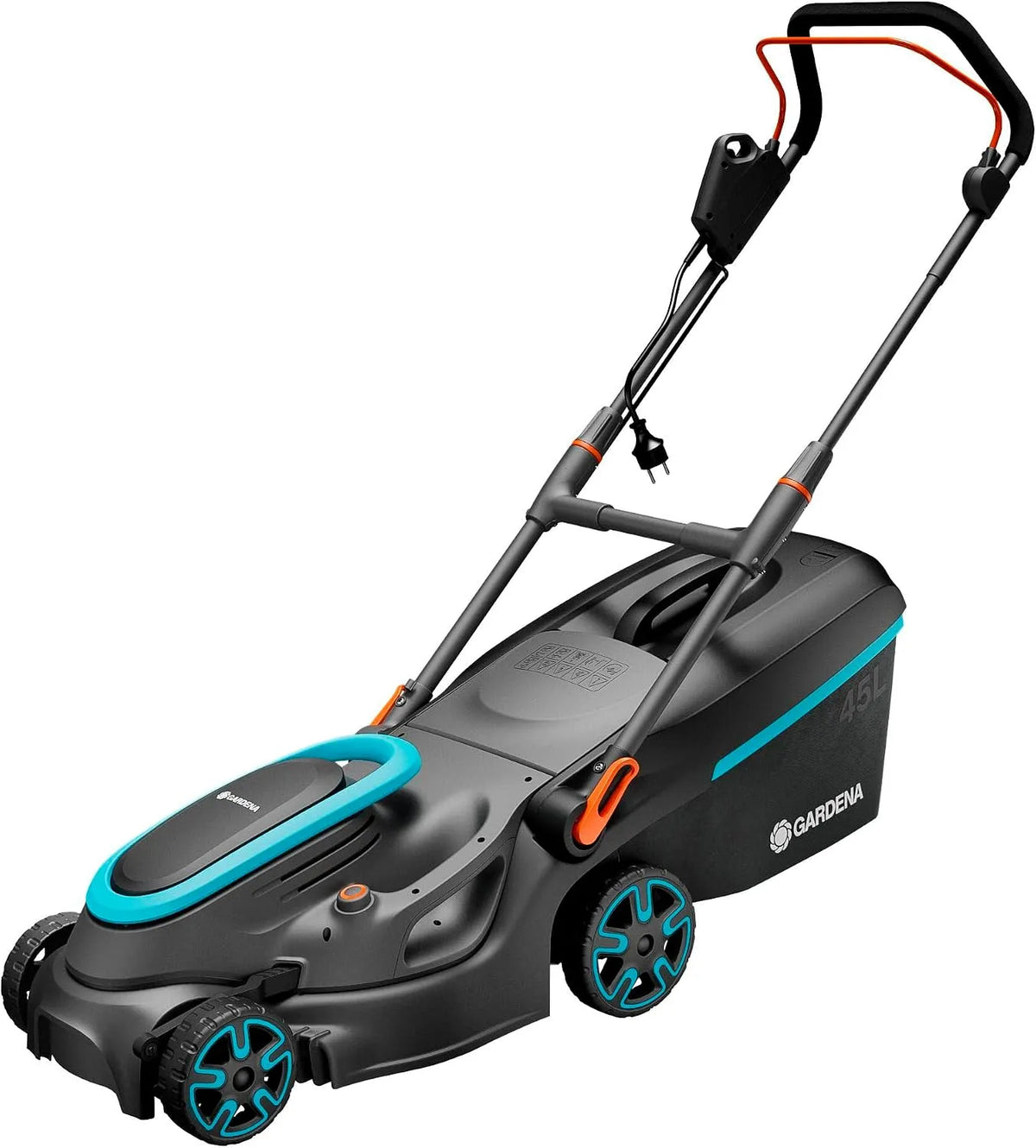 Rasenmäher 14637-20 Gardena Elektro, 1800 W Leistung, Fassungsvermögen 45 l Fangvolumen, ErgoTec Plus Griff, PowerMax 37/1800 G2: Mäher bis 500 m²