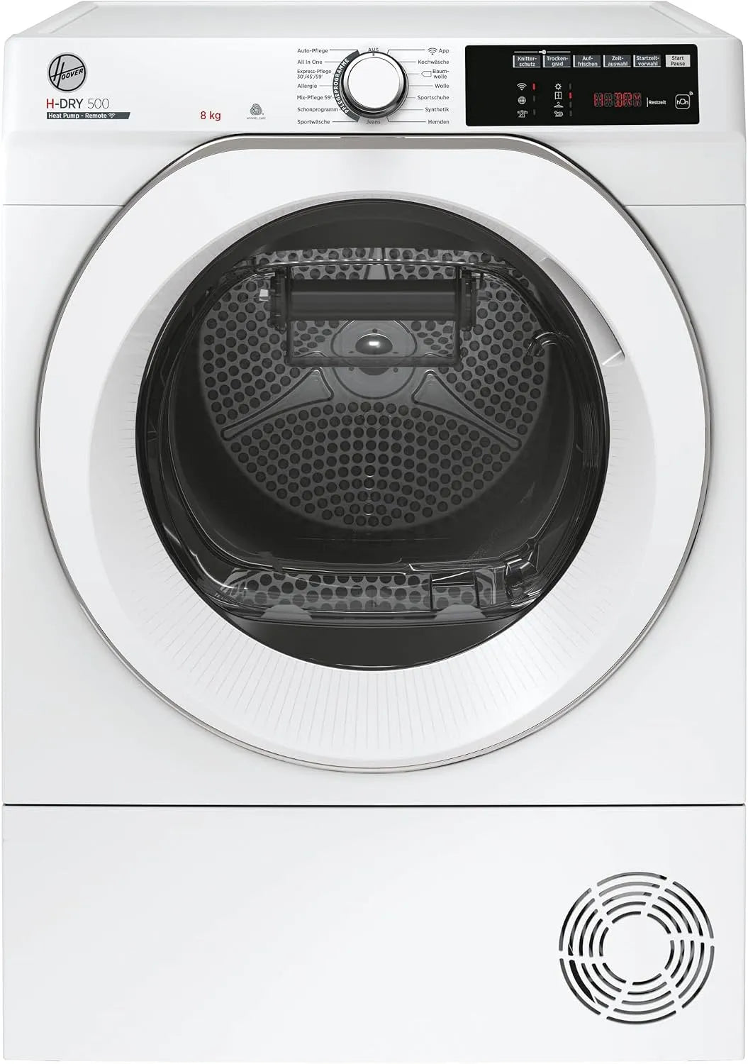 Hoover Wärmepumpentrockner H8A2TCES-84, NDE I 8 kg I, Leistung 84 W, Wi-Fi + Bluetooth-Technologie I AquaVision-Kondenswasserbehälter I deutsche