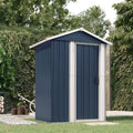Geräteschuppen, Gartenhaus, Anthrazit 126x97,5x177 cm Verzinkter Stahl, Fahrradunterstand, Gartenhütte, Gartenhäuser, Lagerschuppen