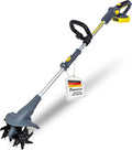 Motorhacke, Gartenfräse mit 20cm Arbeitsbreite,15 cm Arbeitstiefe für klein Beet & Garten, FANZTOOL mini Akku 20V inklusive. 2.5Ah Akku & Ladegerät