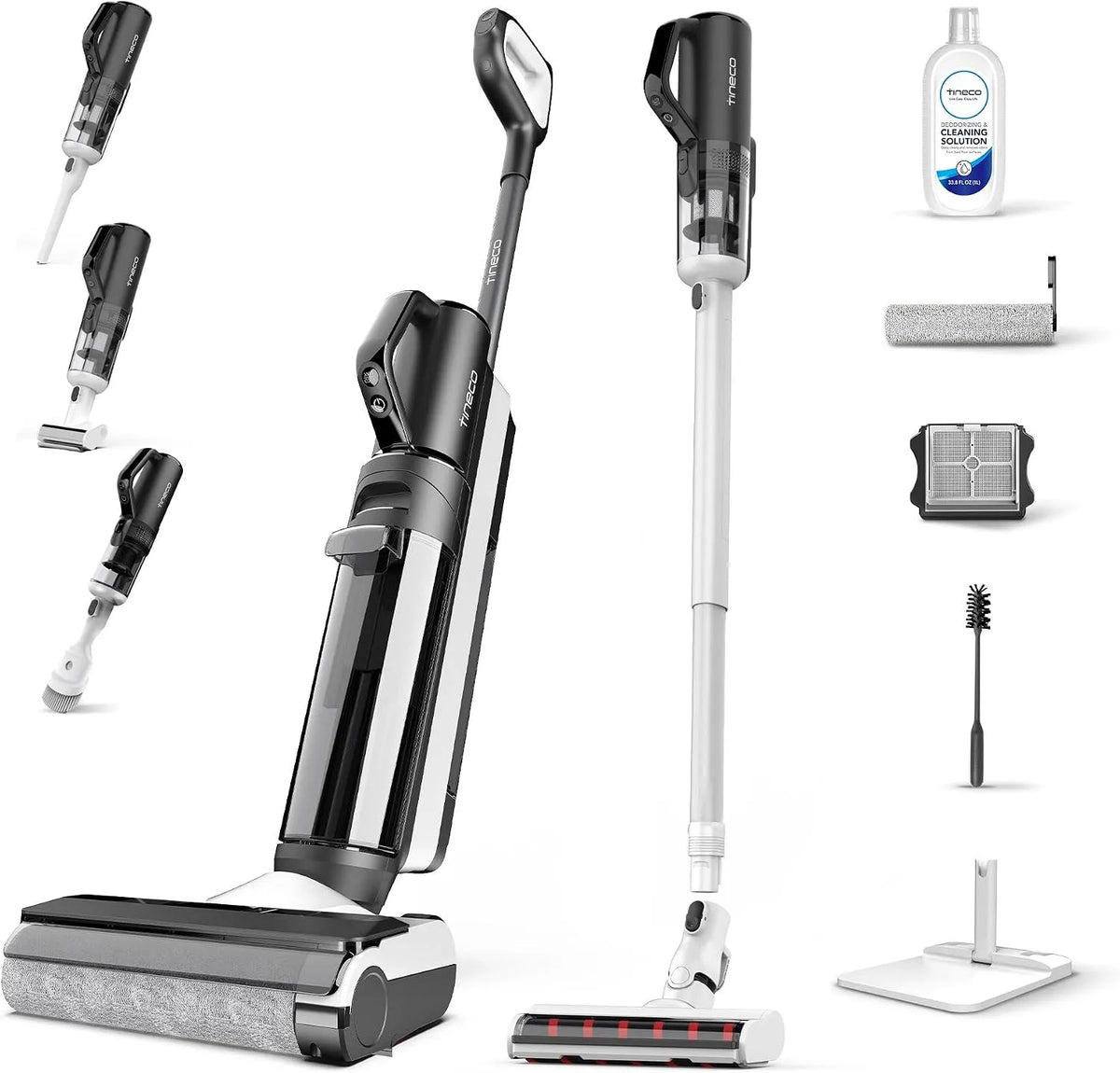 Nass- und Trockensauger, Smart, mit iLoop Technologie 5-in-1, Nasssauger Staubsauger für Tierhaare, Tineco Floor One S5 Combo Power KIT, LED Display