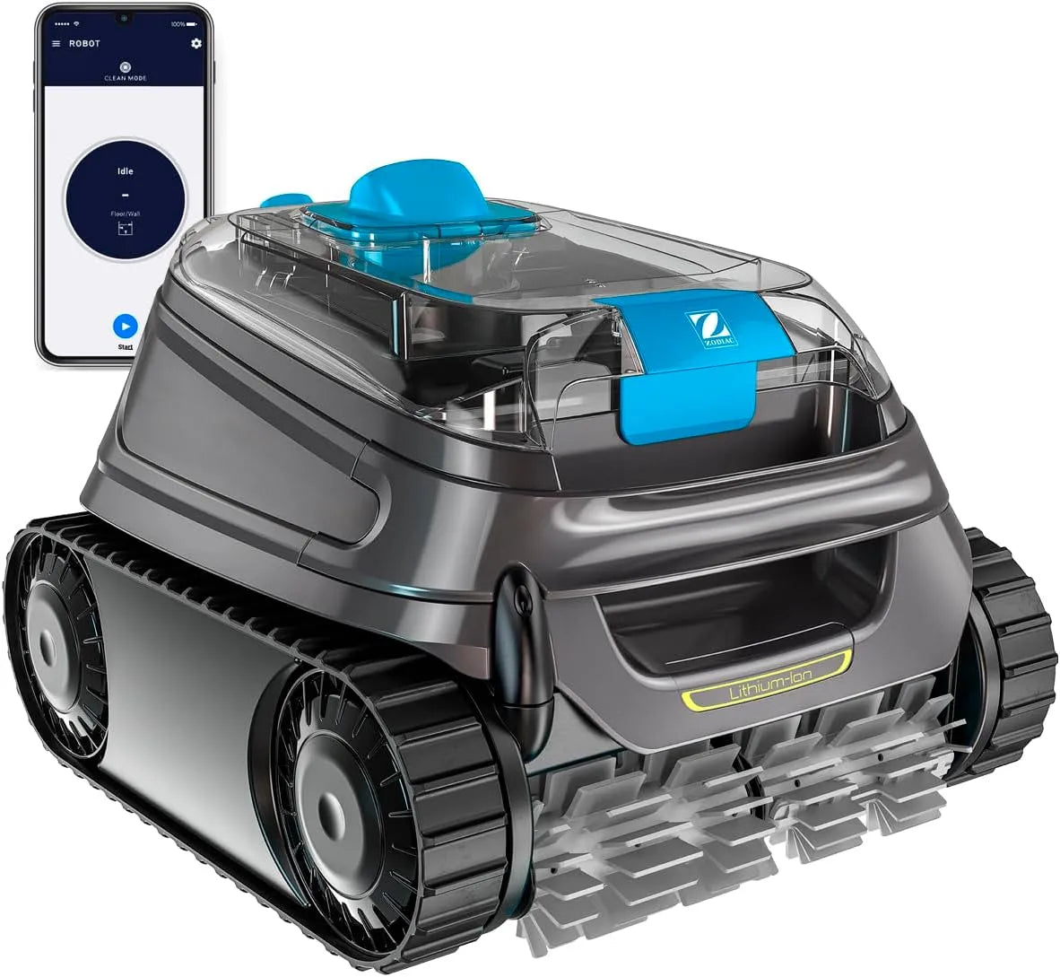 Pool, Zodiac Freedom CNX-Li 52 iQ: Kabelloser Poolreiniger bis zu 10x5m, Wände und Wasserlinie. Lithium-Akku, reinigt Boden, Ladestation