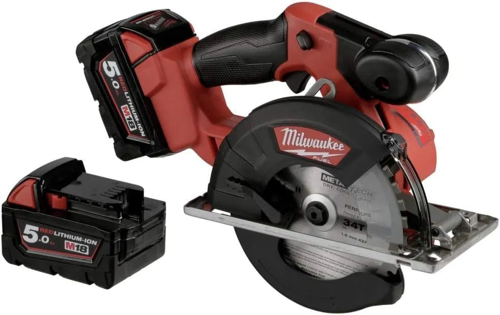 Milwaukee Modell M18 Fmcs-502x, Fuel, Metallkreissäge mit 2x 5, 0 Ah Akku in HD-Box, Spannung 18 V, Rot, Red
