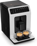 Krups Kaffeevollautomat 2-Tassen-Funktion EA897A10, 7 Getränkeoptionen, Evidence ECOdesign mit Milchschlauch, Recyceltes Material, Weiß, Schiefer