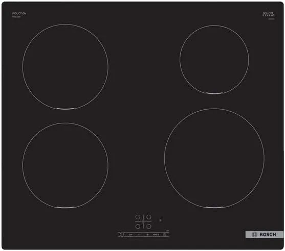 Bosch Modell pue611bb5e, L: 592 mm x D: 522 mm, 4 Häuser, Induktionstabelle